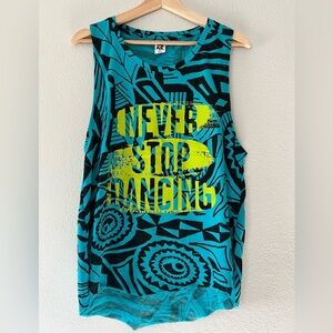 Never Stop Dancing Aqua Zumba Instructor Shirt. Size XS/S